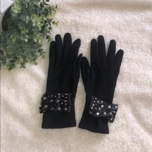 Women’s Black Gloves w/ Studs - Apt 9.
